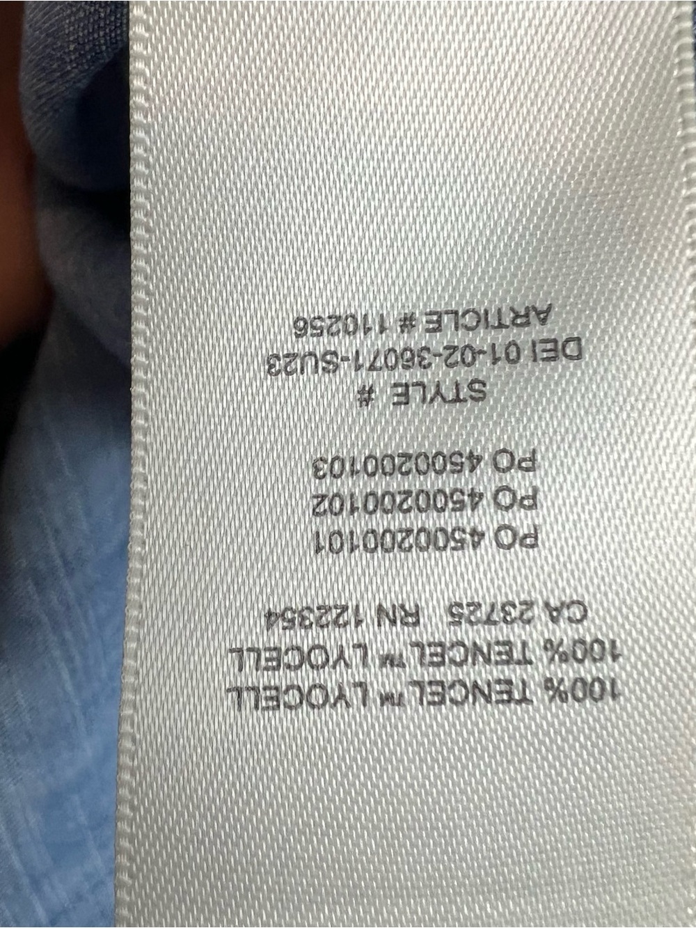 Babaton Washed Denim Button-Front Shirt in Light Blue - Picture 5 of 5